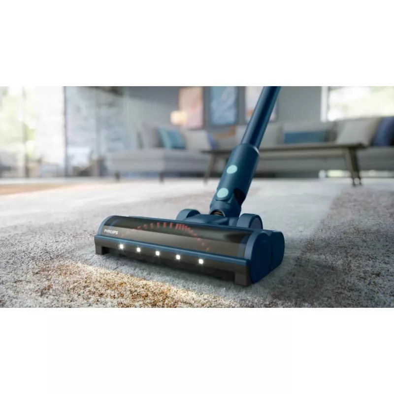 Stick vacuum Philips 5000 series XC5041/01 — cordless Li‑Ion 25.2V, dry & wet cyclonic bagless, loop handle, green