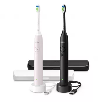 Rechargeable Sonic Toothbrush Philips 3100 series HX4072/42 — 2 handles, 2 brush heads, Li‑Ion battery, Daily Care mode