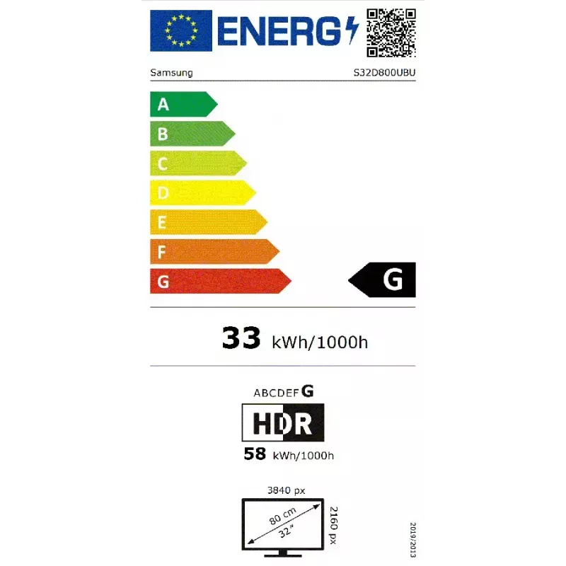 Samsung S80UD computer monitor 81.3 cm (32 inch) 3840 x 2160 pixels 4K Ultra HD LCD Black