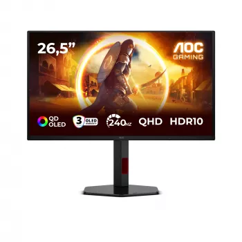 AOC G4 Q27G4ZDR computer monitor 67.3 cm (26.5 inch) 2560 x 1440 pixels Quad HD QD-OLED Black, Red