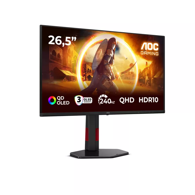 AOC G4 Q27G4ZDR computer monitor 67.3 cm (26.5 inch) 2560 x 1440 pixels Quad HD QD-OLED Black, Red