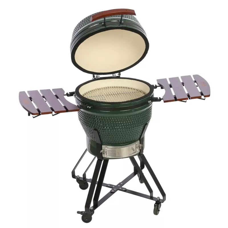TARGUS Kamado Pro 22 inch grill Size M (TunaBone) – ceramic kamado, 22-inch cooking surface, green