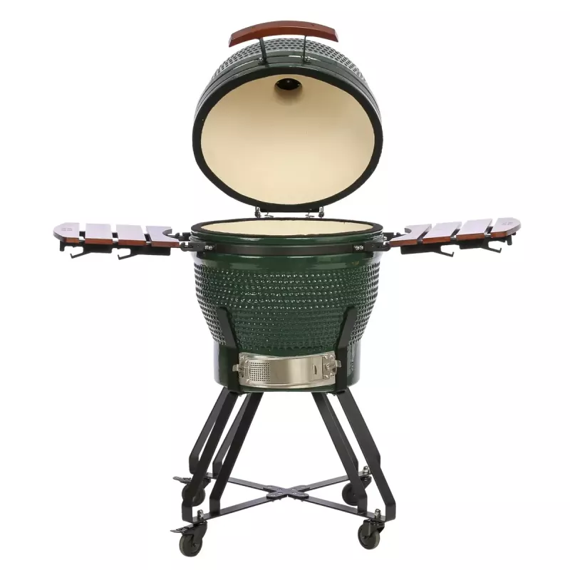 TARGUS Kamado Pro 22 inch grill Size M (TunaBone) – ceramic kamado, 22-inch cooking surface, green