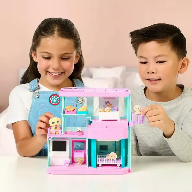 Interactive pet playset Cobi Set Little Live Pets Families Clinic MO-26673, playset with clinic accessories