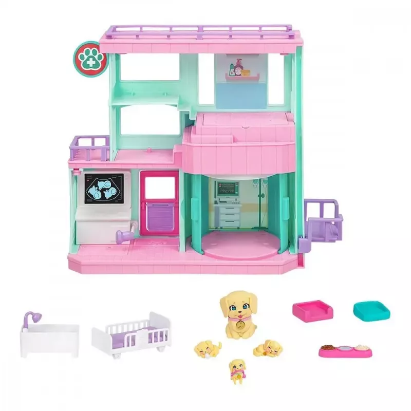 Interactive pet playset Cobi Set Little Live Pets Families Clinic MO-26673, playset with clinic accessories