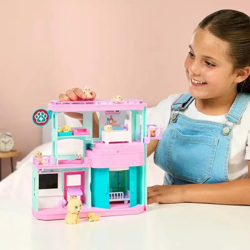 Interactive pet playset Cobi Set Little Live Pets Families Clinic MO-26673, playset with clinic accessories