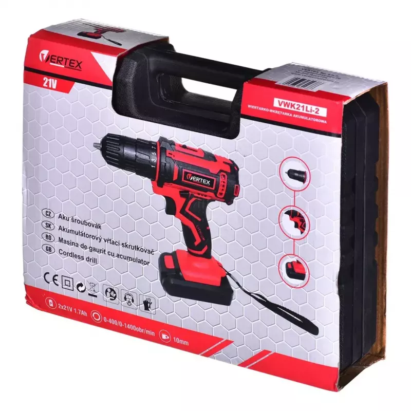Drill VERTEX WK21Li-2 21V 2x1.7Ah