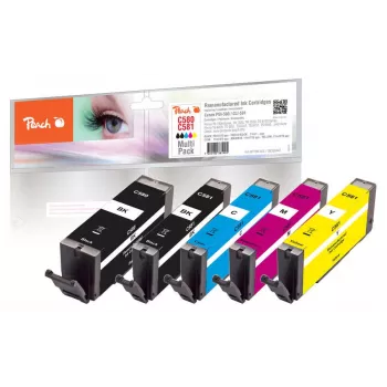Peach PI100-356 ink cartridge 5 pc(s) Compatible Standard Yield Black, Cyan, Magenta, Yellow