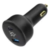 Car charger Gembird TA-UC-AC2PD30LCD-CAR-01, USB-C, 30 W, 12–24 V, black