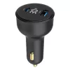 Car charger Gembird TA-UC-AC2PD30LCD-CAR-01, USB-C, 30 W, 12–24 V, black