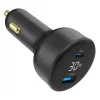Car charger Gembird TA-UC-AC2PD30LCD-CAR-01, USB-C, 30 W, 12–24 V, black