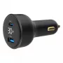 Car charger Gembird TA-UC-AC2PD30LCD-CAR-01, USB-C, 30 W, 12–24 V, black