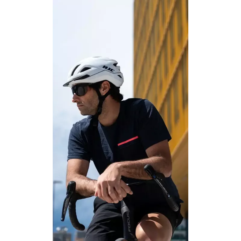 Bicycle helmet HJC CROSSER White size M (adult) — cycling protective helmet, medium