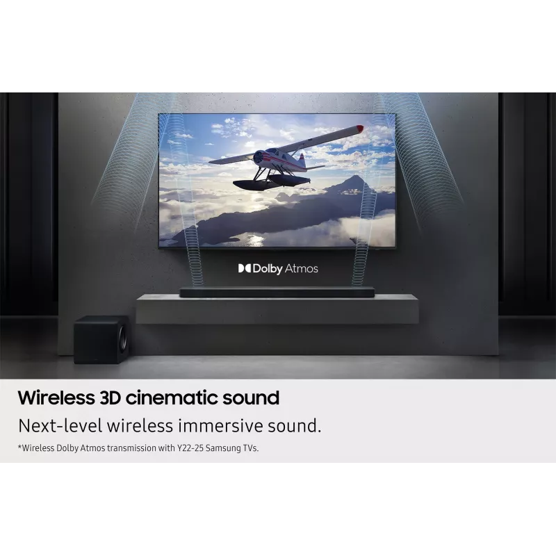 Samsung Q-series QS750F 5.1.2ch Soundbar with Subwoofer & Rear Speakers (2025)
