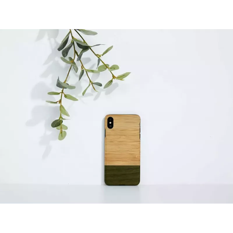 Smartphone case man and wood for iPhone X/XS — bamboo forest black