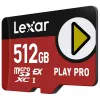 MicroSDXC flash memory Lexar PLAY PRO 512 GB UHS-I U3 — 900 MB/s read, 600 MB/s write