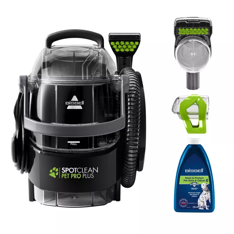 Bissell SpotClean Pet Pro Plus carpet cleaning machine Handheld Deep Black, Transparent