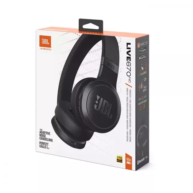 JBL Live 670NC Headset Wireless Head-band Calls/Music Bluetooth Black