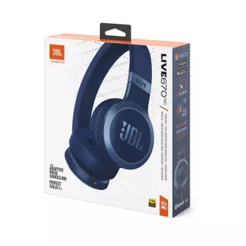 JBL Live 670NC Headset Wireless Head-band Calls/Music Bluetooth Blue
