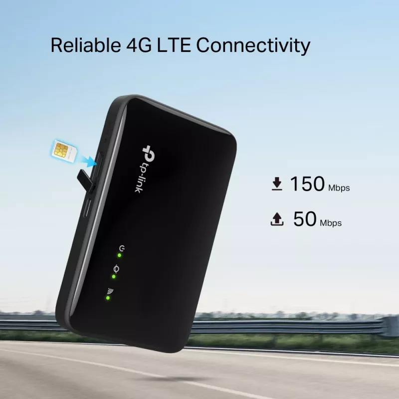 4G wireless router TP-Link M7005 Single-band 2.4 GHz, NanoSIM, Wi-Fi 6, black