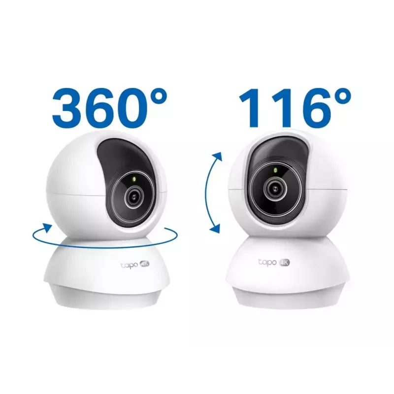 TP-LINK Tapo C250 | Pan/Tilt AI Home Security Wi-Fi Camera | PTZ | 8 MP | 4mm/F1.6 | H.265 | MicroSD Card up to 512 GB