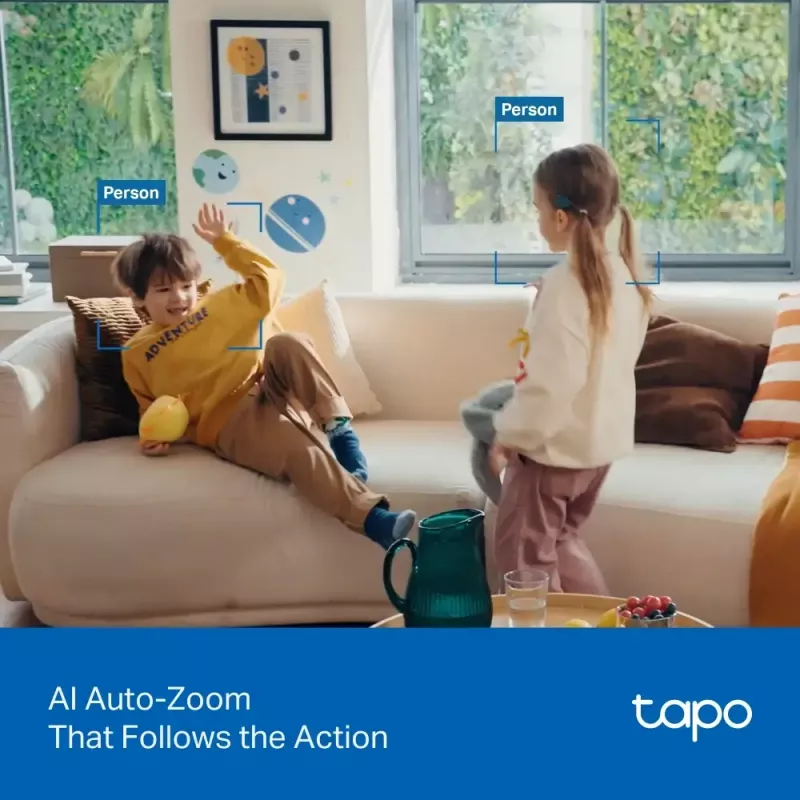 TP-LINK Tapo C250 | Pan/Tilt AI Home Security Wi-Fi Camera | PTZ | 8 MP | 4mm/F1.6 | H.265 | MicroSD Card up to 512 GB