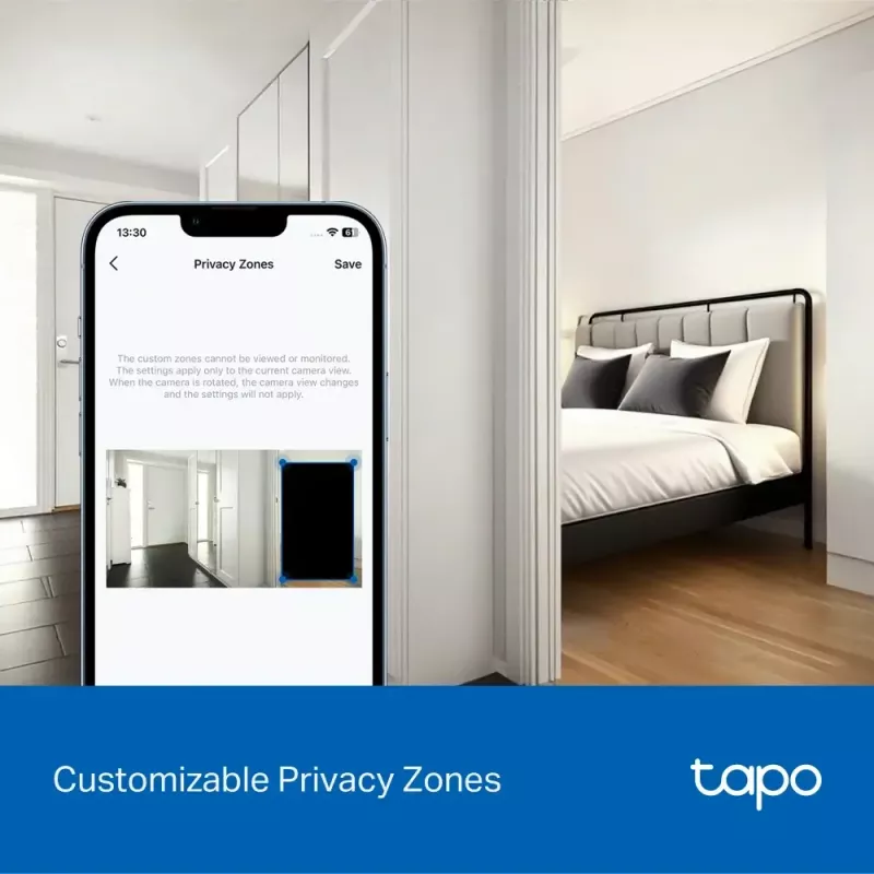 TP-LINK Tapo C250 | Pan/Tilt AI Home Security Wi-Fi Camera | PTZ | 8 MP | 4mm/F1.6 | H.265 | MicroSD Card up to 512 GB