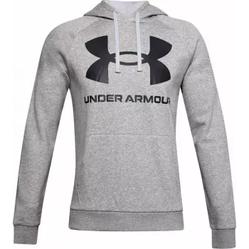 Hoodie Under Armour Rival Fleece Big Logo Grey — men's, model 1357093 011