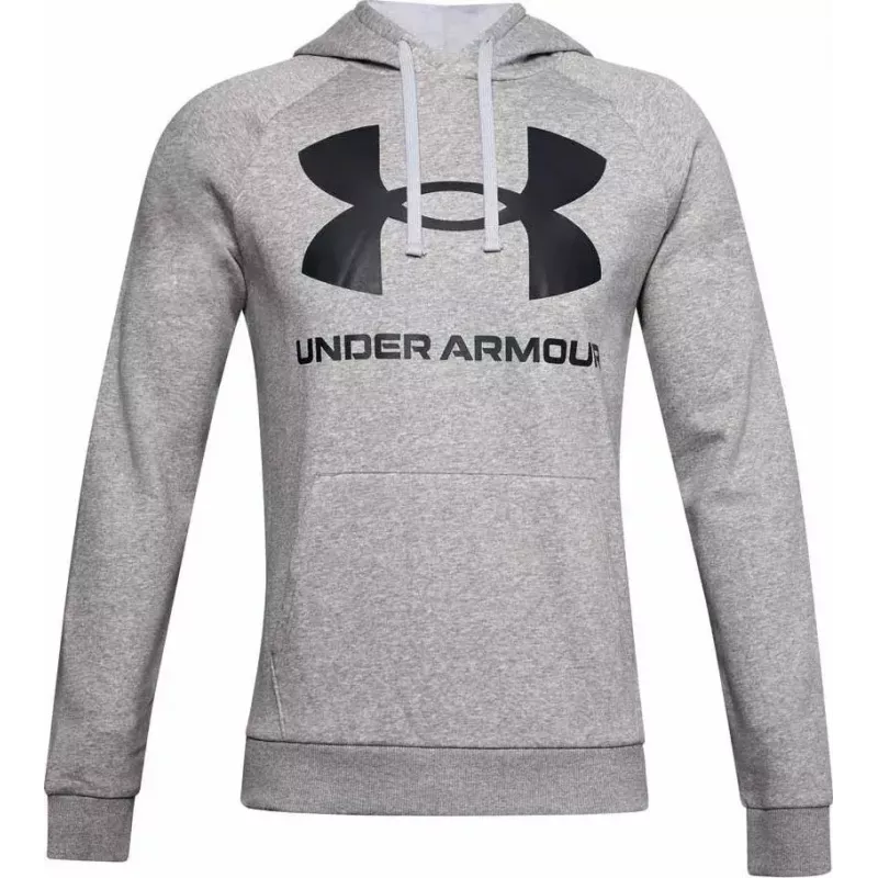 Hoodie Under Armour Rival Fleece Big Logo Grey — men's, model 1357093 011