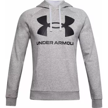 Hoodie Under Armour Rival Fleece Big Logo Grey — men's, model 1357093 011
