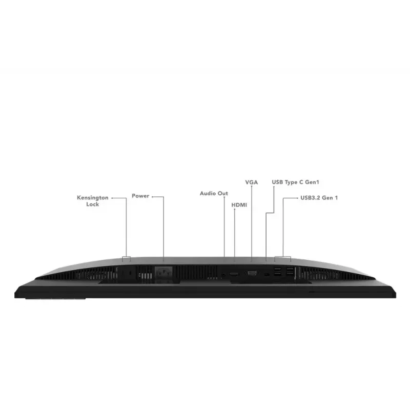 27 inch LED monitor Lenovo L27M-30, 1920×1080 Full HD, IPS, 6 ms, 250 cd/m², USB 3.2 hub, speakers, VESA, Silver/Black