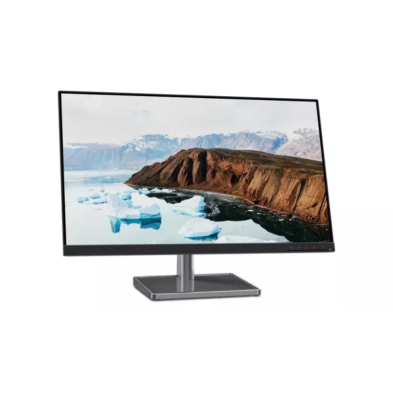 27 inch LED monitor Lenovo L27M-30, 1920×1080 Full HD, IPS, 6 ms, 250 cd/m², USB 3.2 hub, speakers, VESA, Silver/Black