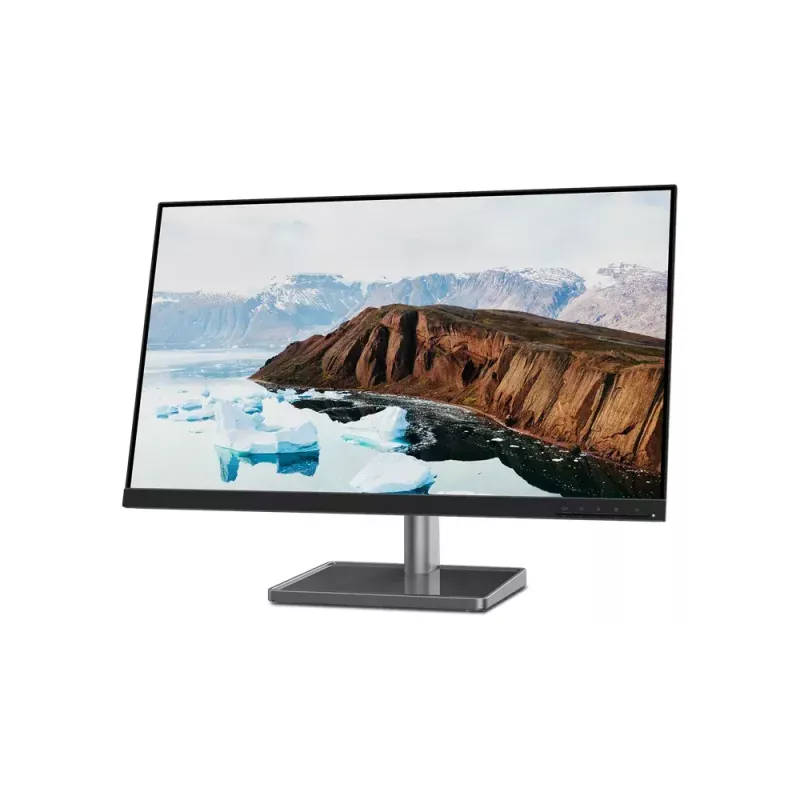 27 inch LED monitor Lenovo L27M-30, 1920×1080 Full HD, IPS, 6 ms, 250 cd/m², USB 3.2 hub, speakers, VESA, Silver/Black