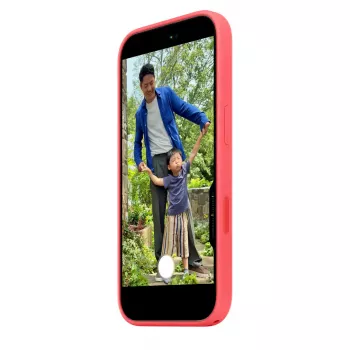 Silicone Case with MagSafe for Apple iPhone 17 — Bright Guava, fits 6.3 inch (16 cm) screen