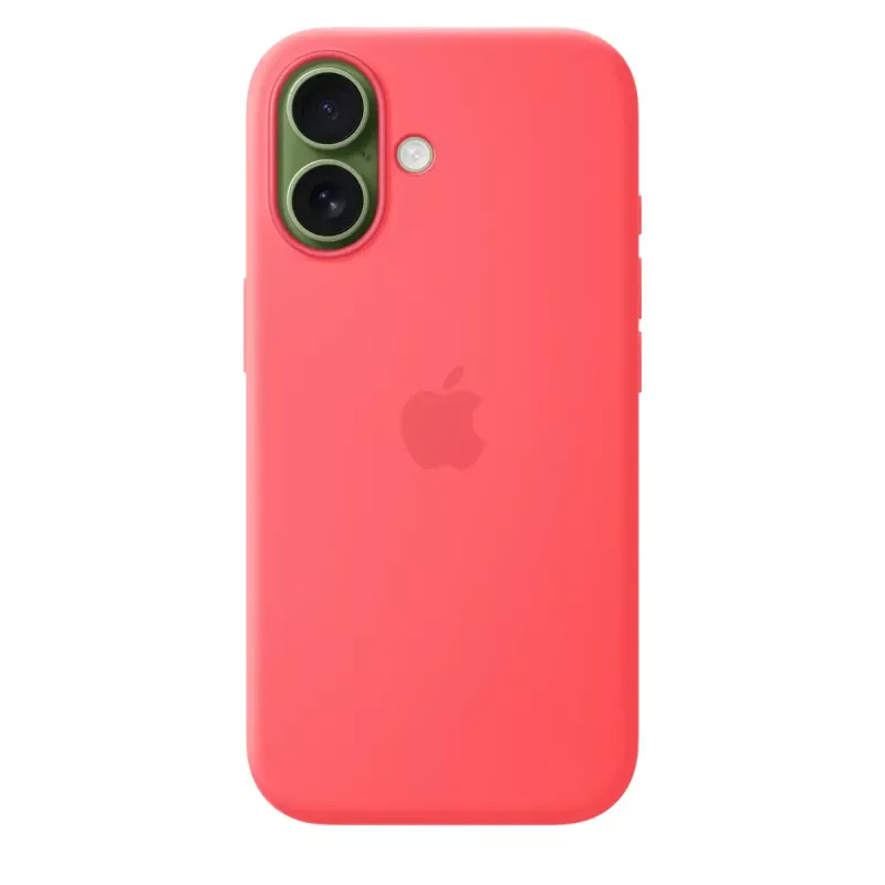 Silicone Case with MagSafe for Apple iPhone 17 — Bright Guava, fits 6.3 inch (16 cm) screen