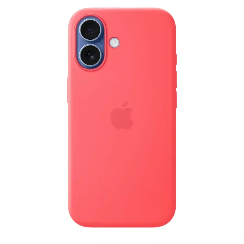 Silicone Case with MagSafe for Apple iPhone 17 — Bright Guava, fits 6.3 inch (16 cm) screen