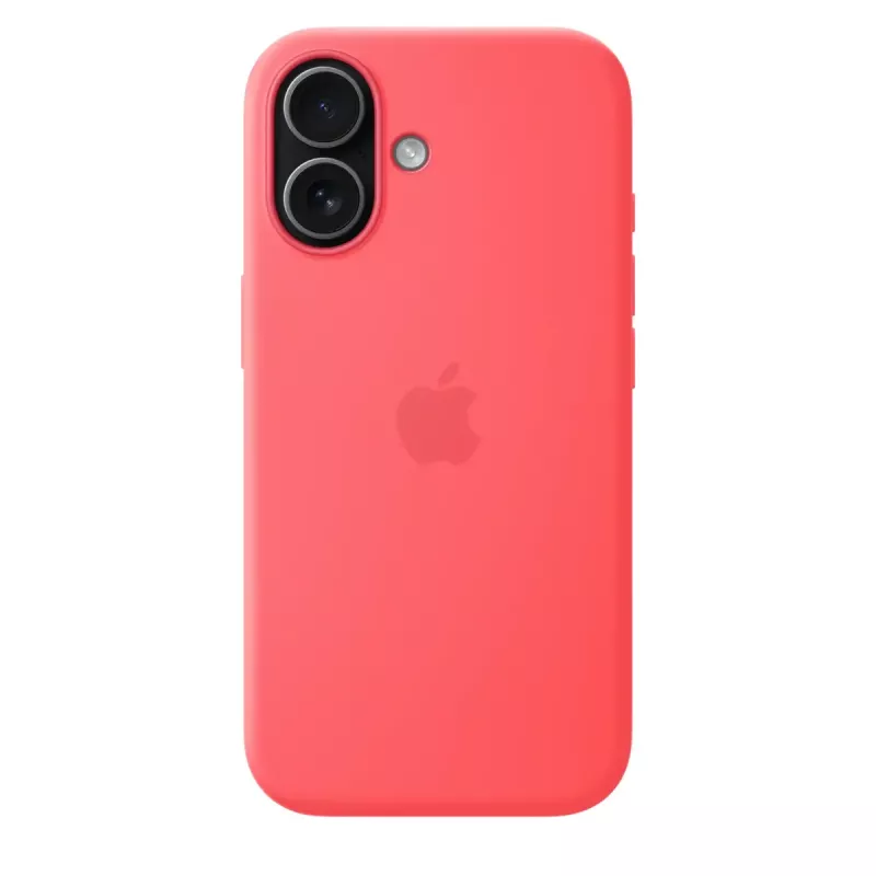 Silicone Case with MagSafe for Apple iPhone 17 — Bright Guava, fits 6.3 inch (16 cm) screen