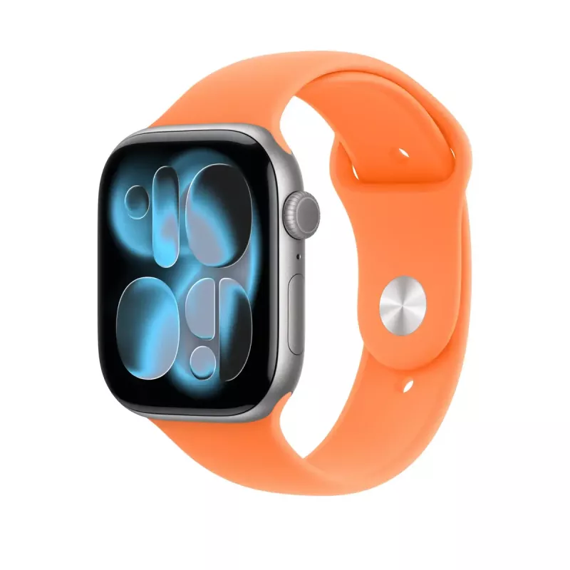 Sport Band for Apple Watch 46mm — Clementine (Orange), Size S/M, wrist 140–190 mm