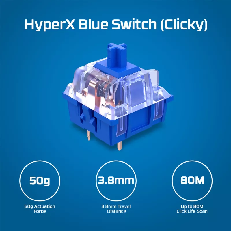 HyperX Alloy Origins PBT HX Blue - Mechanical Gaming Keyboard