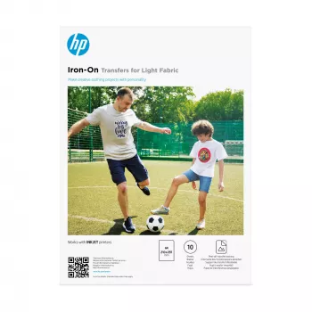 HP Iron-On Transfers for Light Fabric A4 (210 x 297 mm) 10 sheets