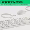 HP 225 Wired Mouse and Keyboard Combo, Full-size (100%), Wired, USB, White, Mouse included