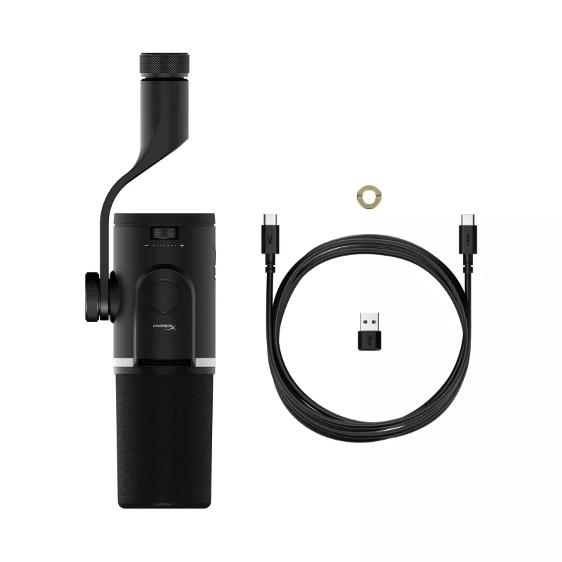 HyperX FlipCast - USB/XLR Dynamic Microphone (Black), Dynamic microphone, -10 dB, 20 - 20000 Hz, 0.05%, 1 Ω, 192 kHz
