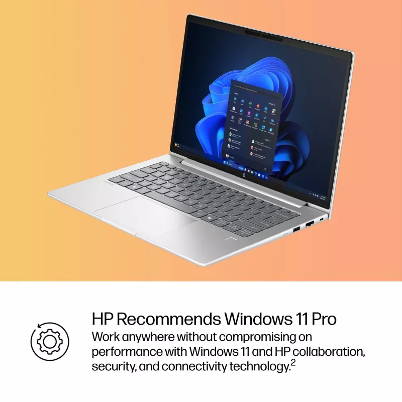 HP ProBook 4 G1iR Intel Core 5 120U Laptop 35.6 cm (14 inch) WUXGA 16 GB DDR5-SDRAM Wi-Fi 6E (802.11ax) Windows 11 Pro Silver