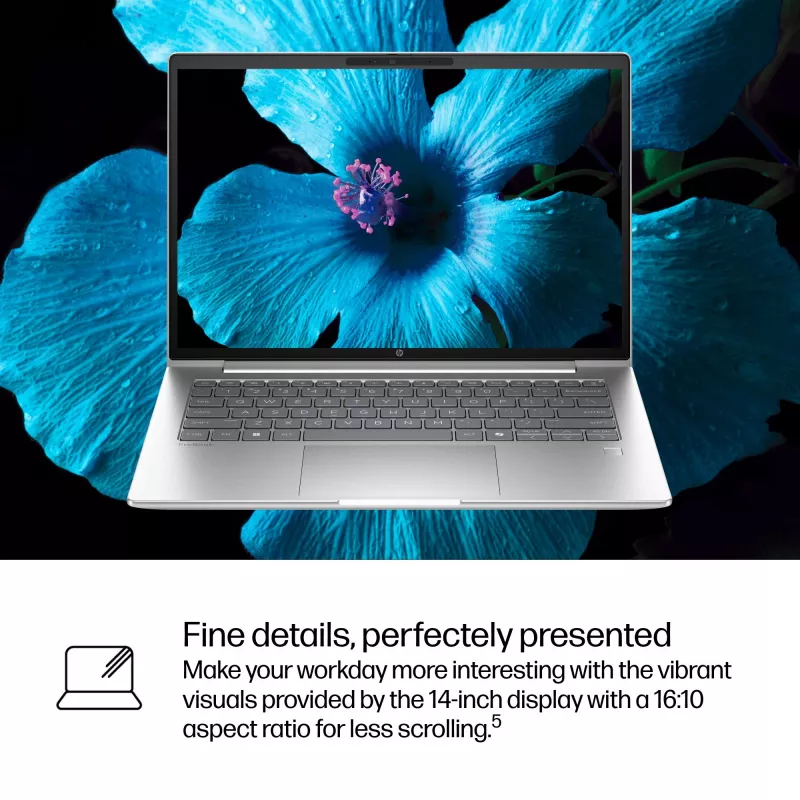 HP ProBook 4 G1iR Intel Core 5 120U Laptop 35.6 cm (14 inch) WUXGA 16 GB DDR5-SDRAM Wi-Fi 6E (802.11ax) Windows 11 Pro Silver