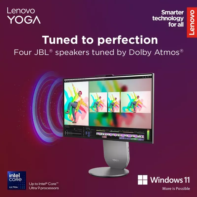 All-in-One desktop Lenovo Yoga AIO 9 27IAH10 — 27 inch QHD, Intel Core Ultra 7 255H, 16GB LPDDR5x, 1TB SSD, Intel Arc 140T, Windows 11 Home