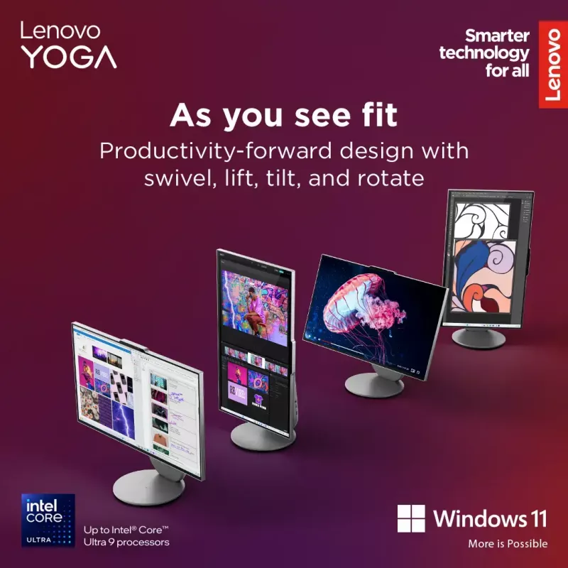 All-in-One desktop Lenovo Yoga AIO 9 27IAH10 — 27 inch QHD, Intel Core Ultra 7 255H, 16GB LPDDR5x, 1TB SSD, Intel Arc 140T, Windows 11 Home