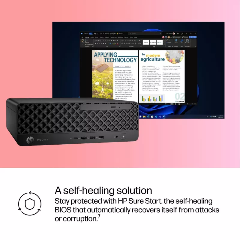 PC HP ProDesk 4 SFF G1i AI — Intel Core Ultra 7 265 (5.3 GHz, 20 cores), 16 GB DDR5, 1 TB NVMe SSD, Windows 11 Pro, Wi‑Fi 6E
