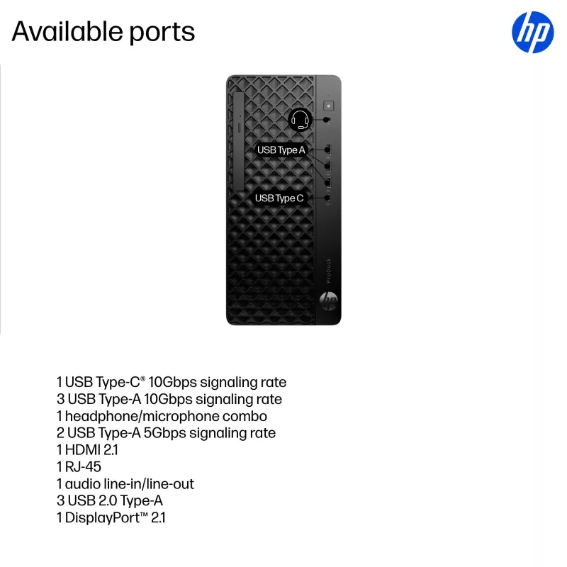 HP ProDesk 4 Tower G1i Desktop AI PC Intel Core Ultra 5 225 16 GB DDR5-SDRAM Windows 11 Pro
