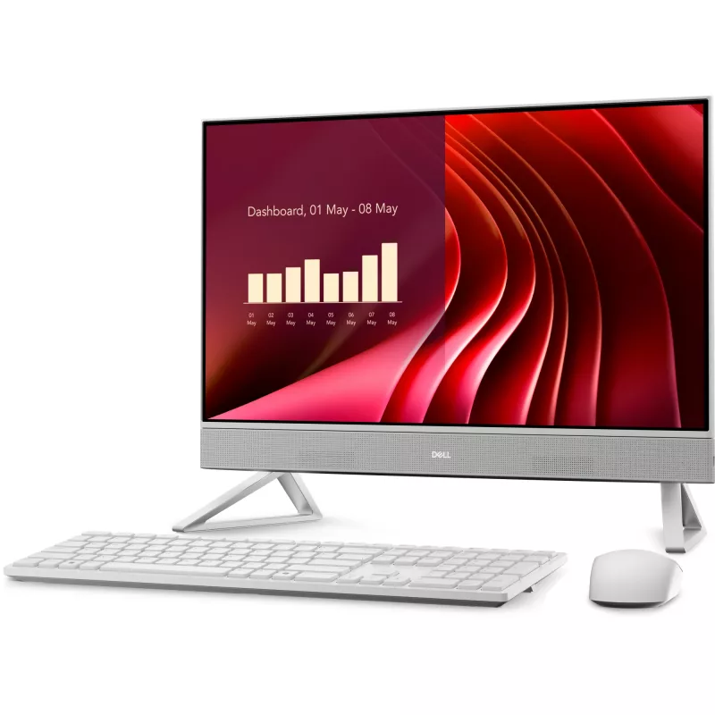 All-in-One PC Dell EC24250 23.8 inch Full HD, Intel Core i5-1334U 4.6 GHz, 16 GB DDR5, 512 GB SSD, Windows 11 Pro, Wi‑Fi 6E, White
