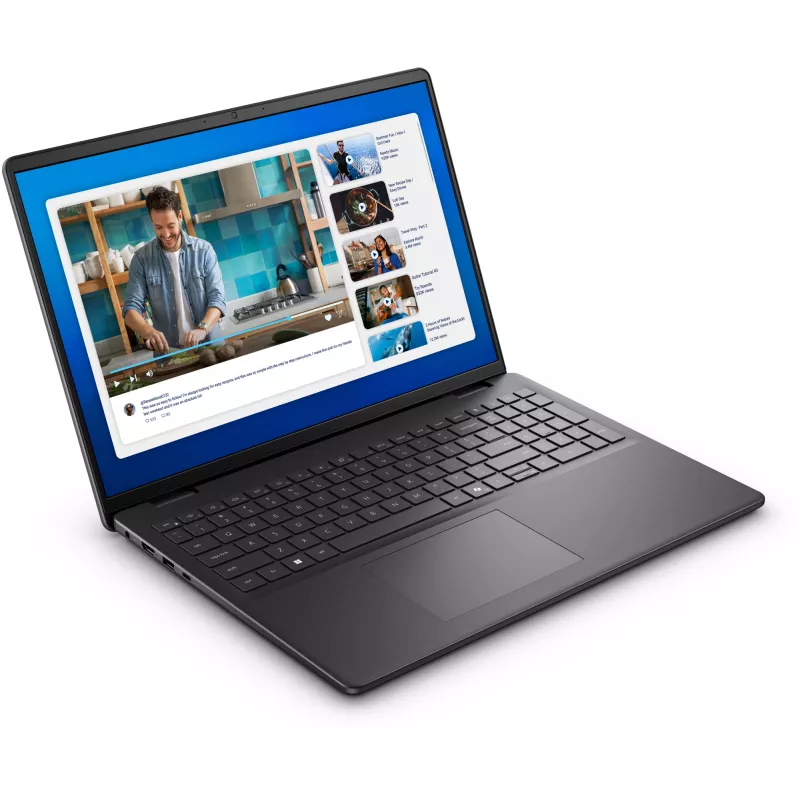 DELL DC16250 Intel Core 5 120U Laptop 40.6 cm (16 inch) Full HD+ 8 GB DDR5-SDRAM 512 GB SSD Wi-Fi 6 (802.11ax) Ubuntu Linux UK International Black